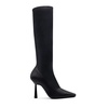 Black Pointed Toe Leather Boots