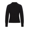 Black Wool Cashmere Sweater Ribbed Detail