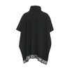 Black Knit Poncho AW24