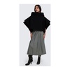 Black Sweaters with Multilayer Wool Cape