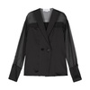 Black Silk V-Neck Jacket