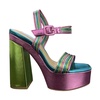 Multicolored Block Heel Sandals for Women