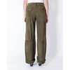 Military Green Leather Trousers Worker Pant Style