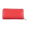 Pink Polyethylene Wallet with Multiple Compartments