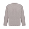 Ribbed Crew Neck Sweatshirt with Raw Cut