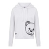 White Hoodie with Double Brand Logo