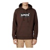 Mens Brown Print Hooded Sweatshirt