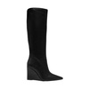 Pointed Toe Synthetic Leather Boots