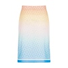 Gradient Monogram Silk Midi Skirt