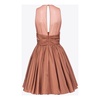 Sleeveless Taffeta Dress with V-Neck and Circle Skirt