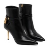 Black Leather Pointed Toe Boots