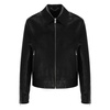 Black Leather Jacket with Collar