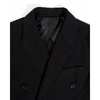 Double-Breasted Black Blazer Soft Feel