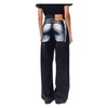 Vintage Black Painted Back Wide-Leg Jeans