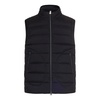 Black Nylon Gilet with Fine Down Padding