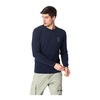 Navy Blue Cotton Crew Neck Sweater