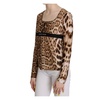 Brown Leopard Long Sleeve Top