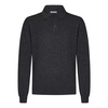 Grey Cashmere Knit Polo Shirt