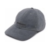 Grey Logo-Embroidered Cotton Cap