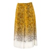 Yellow Pleated Skirt Magnetic Button Closure