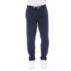 Blue Cotton Chino Trousers with Drawstring Closure