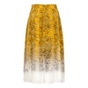 Yellow Pleated Skirt Magnetic Button Closure