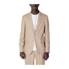 Beige Linen Blend Suit Jacket