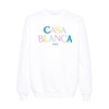 White Cotton Sweatshirt with Embroidered Logo