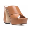 Platform leather mules