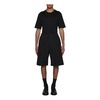 Black Poplin Ruched Detailing Shorts