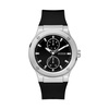 Multifunction Jet Black Silver Watch