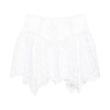 Embroidered Asymmetric Hem Skirt