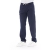 Blue Cotton Chino Trousers with Drawstring Closure