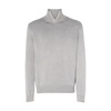 Gray Wool Ribbed Turtleneck