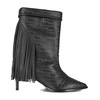 Emblem Pattern Stiletto Boots