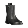 Black Polyester Boots with Contrast Details