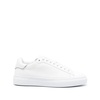 White Leather Sneakers Bead Detailing