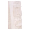 Satin Cargo Trousers Cream Linen