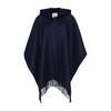 Blue Wool Jane Cape with Fringe