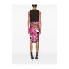 Fuchsia Graphic Print Pencil Skirt