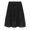 Black A-line Midi Skirt with Pockets