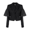 Black crop blazer