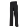 Black Casual Viscose Trousers Straight Leg