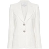 Silk Button Jewel Blazer