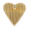 Golden Heart Dome Earrings Pair