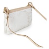 White Leather Accent Shoulder Bag