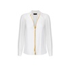 Elegant Ivory Shirt with Necklace Charm