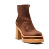 Brown Suede Ankle Boot with Zipper