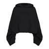 Black Oversized Cotton Hoodie