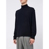 Blue Sweater High Neck Wool Cashmere